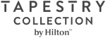 The image shows the logo for "Tapestry Collection by Hilton" with text in a black font on a transparent background.
