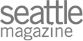 The image shows the logo of "Seattle Magazine," with the words “seattle” in bold and “magazine” underneath in a thinner font.